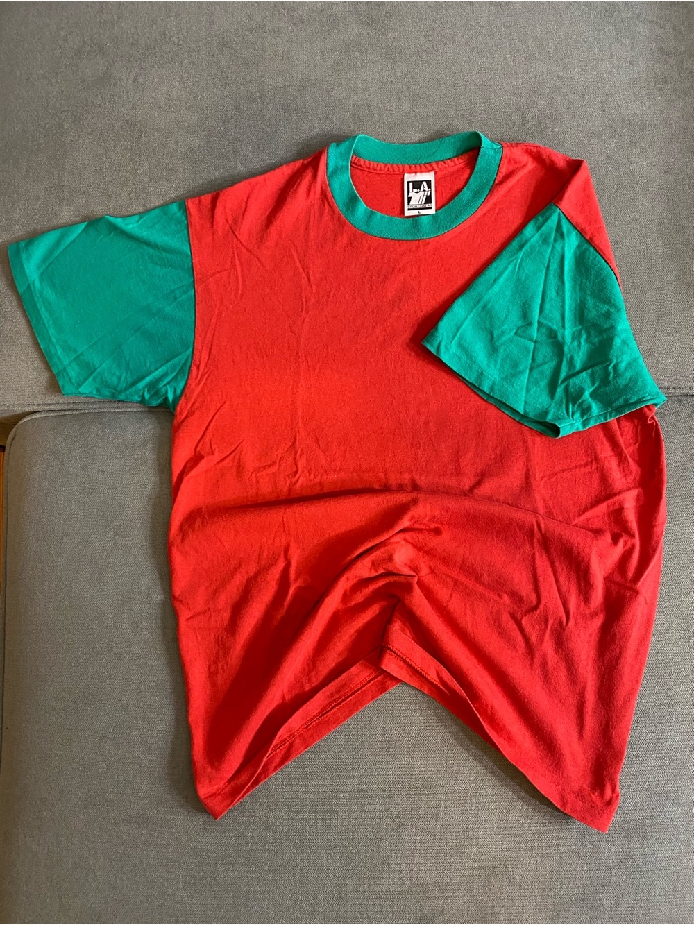 Mens vintage colorblock tee